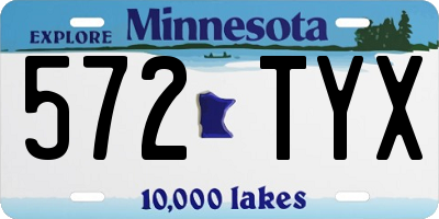 MN license plate 572TYX