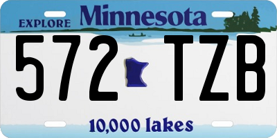 MN license plate 572TZB