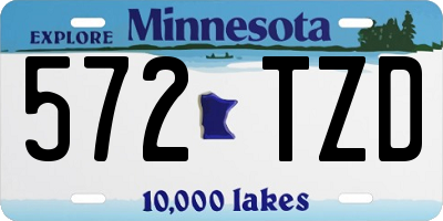 MN license plate 572TZD