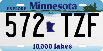 MN license plate 572TZF