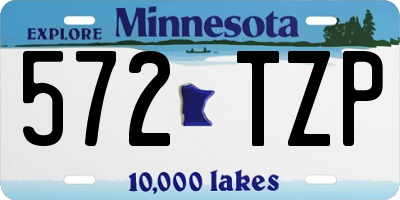 MN license plate 572TZP