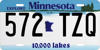 MN license plate 572TZQ