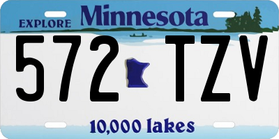 MN license plate 572TZV