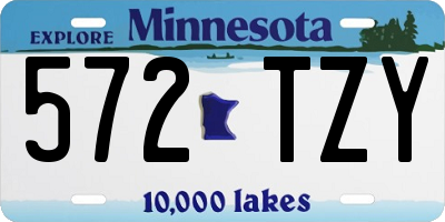 MN license plate 572TZY