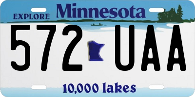 MN license plate 572UAA