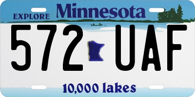 MN license plate 572UAF