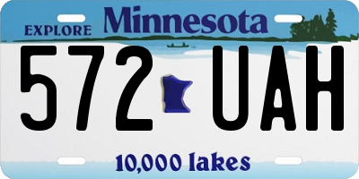MN license plate 572UAH