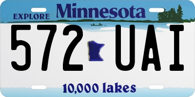 MN license plate 572UAI