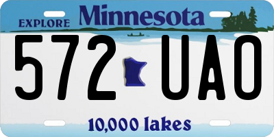 MN license plate 572UAO