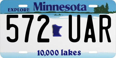 MN license plate 572UAR