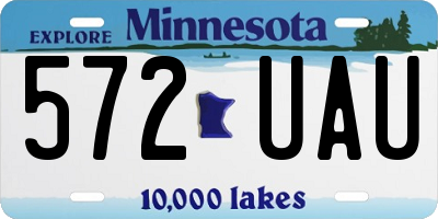 MN license plate 572UAU