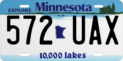 MN license plate 572UAX