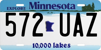 MN license plate 572UAZ