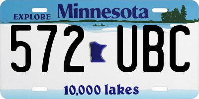 MN license plate 572UBC