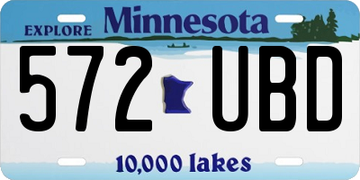 MN license plate 572UBD