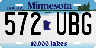 MN license plate 572UBG