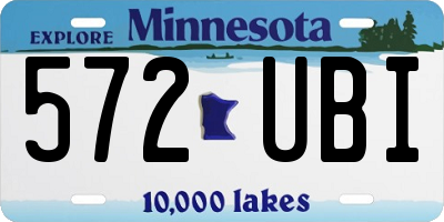 MN license plate 572UBI
