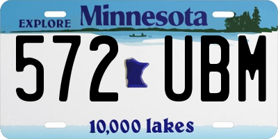 MN license plate 572UBM