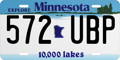 MN license plate 572UBP