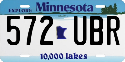 MN license plate 572UBR