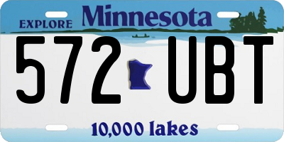 MN license plate 572UBT