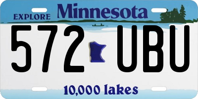 MN license plate 572UBU