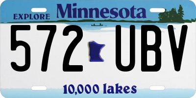 MN license plate 572UBV