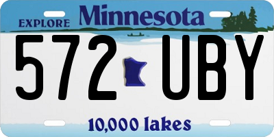 MN license plate 572UBY