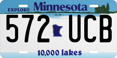 MN license plate 572UCB