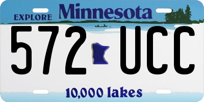 MN license plate 572UCC