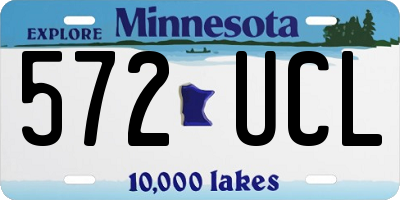 MN license plate 572UCL