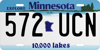 MN license plate 572UCN