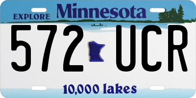 MN license plate 572UCR