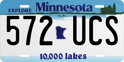 MN license plate 572UCS