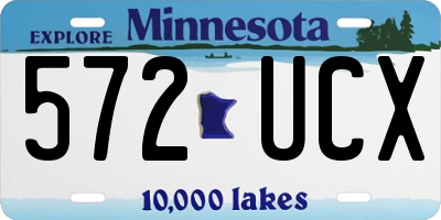 MN license plate 572UCX