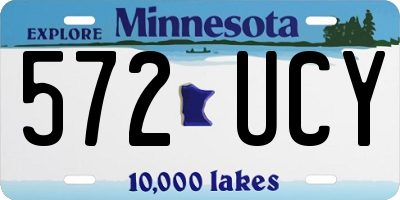 MN license plate 572UCY