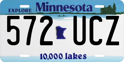 MN license plate 572UCZ