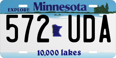MN license plate 572UDA