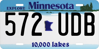 MN license plate 572UDB