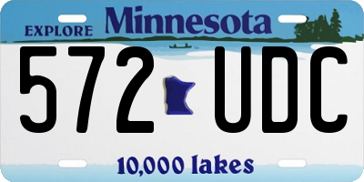 MN license plate 572UDC