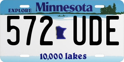 MN license plate 572UDE