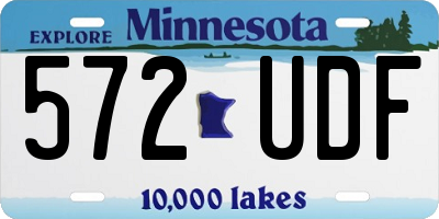 MN license plate 572UDF