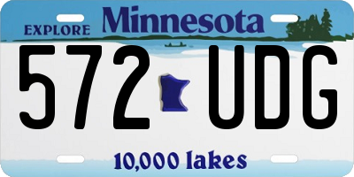 MN license plate 572UDG
