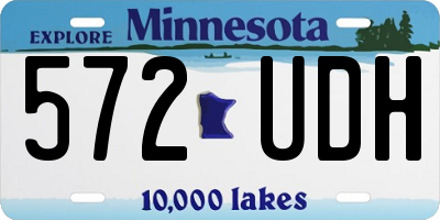MN license plate 572UDH