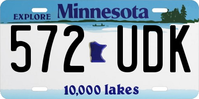 MN license plate 572UDK