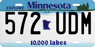 MN license plate 572UDM