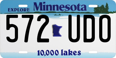 MN license plate 572UDO