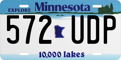 MN license plate 572UDP