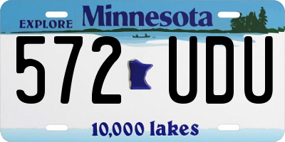 MN license plate 572UDU