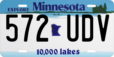 MN license plate 572UDV